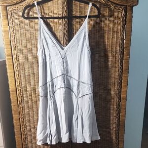 Astr Blue Lace Detail Mini Dress